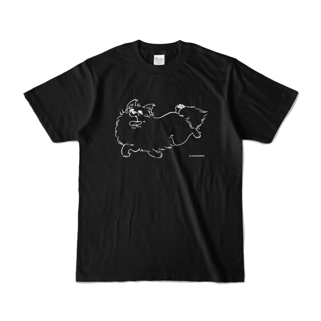 暴走ポメラニアンTシャツ(黒)