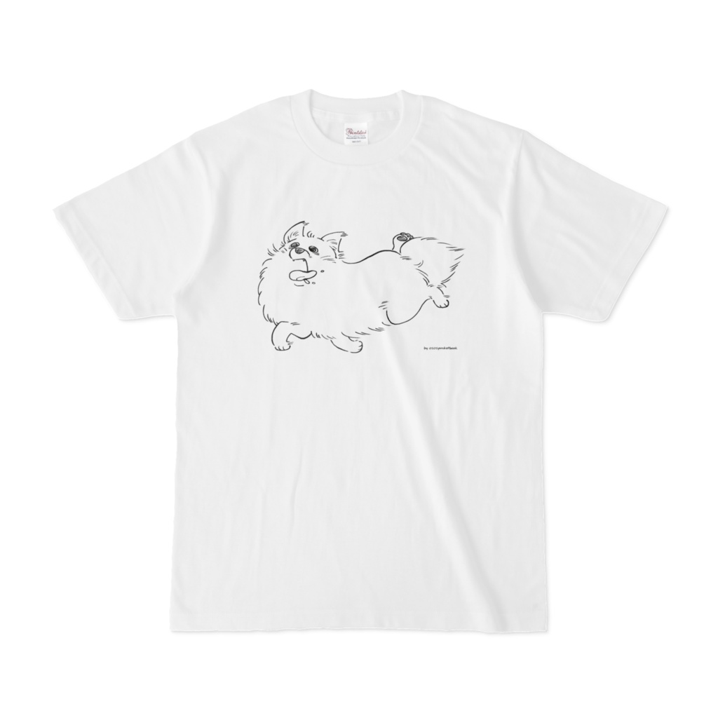 暴走ポメラニアンTシャツ(白)