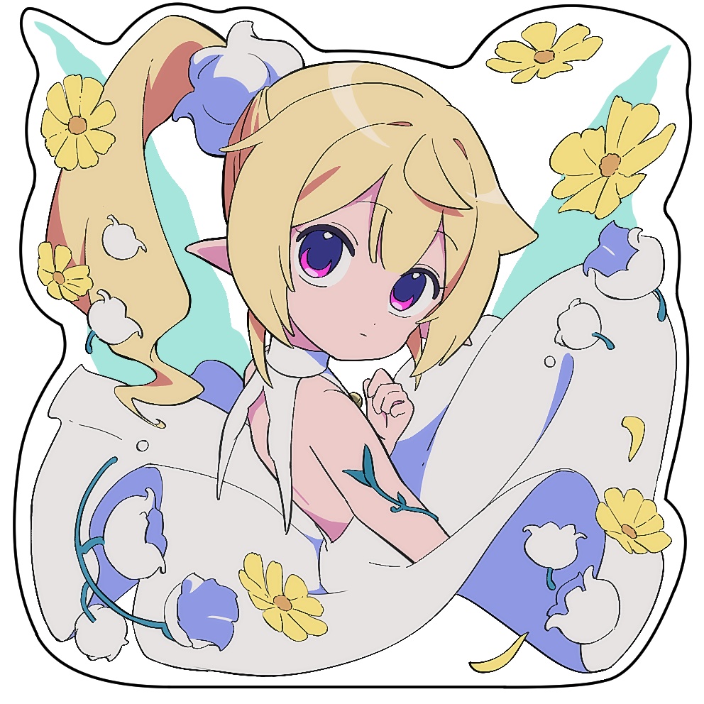 【スズラン印】アクリルスタンドB（スズラン＆黄色のコスモス）