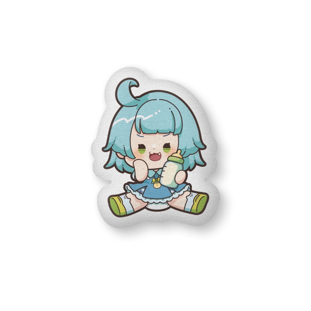 あゆちゃんをあやす体験ができるクッション