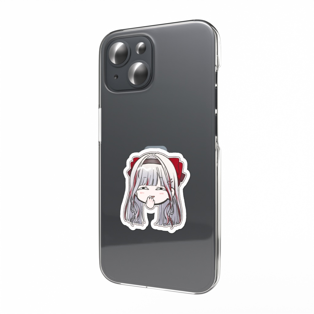 スマホステッカー-赤ﾆﾔﾆﾔ-
