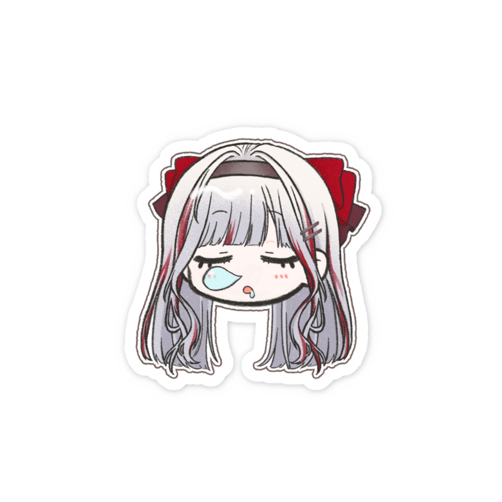 スマホステッカー-赤スヤスヤ-