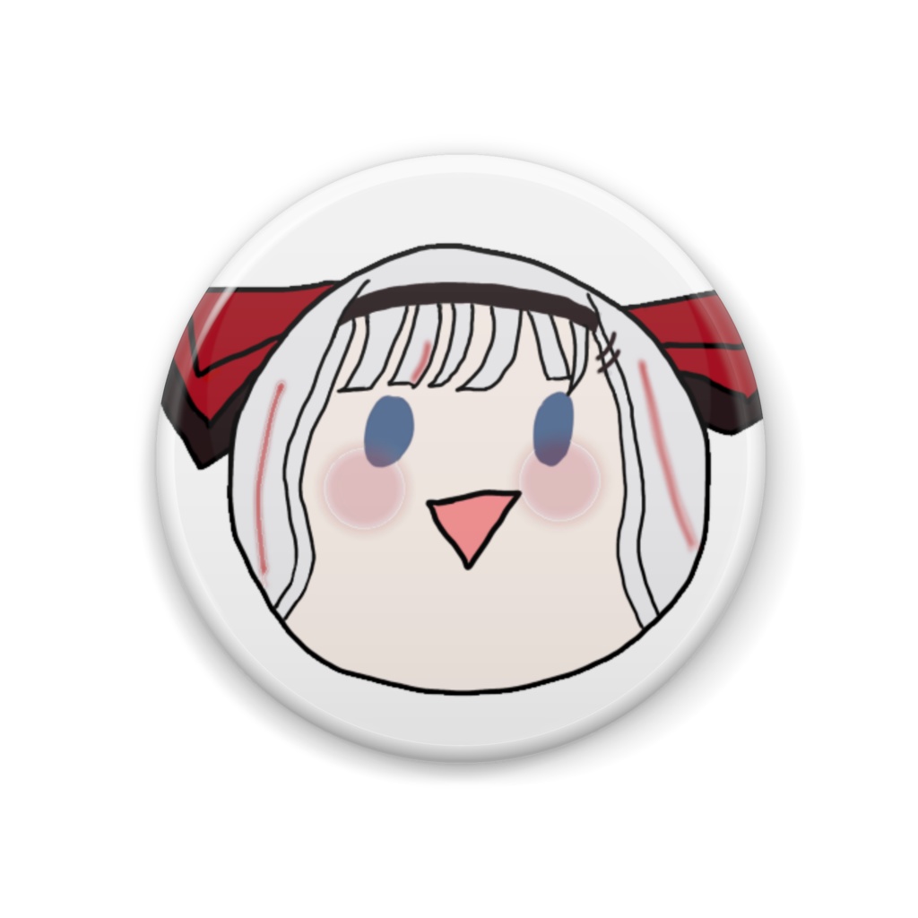 缶バッジ-あるまんじゅう赤-