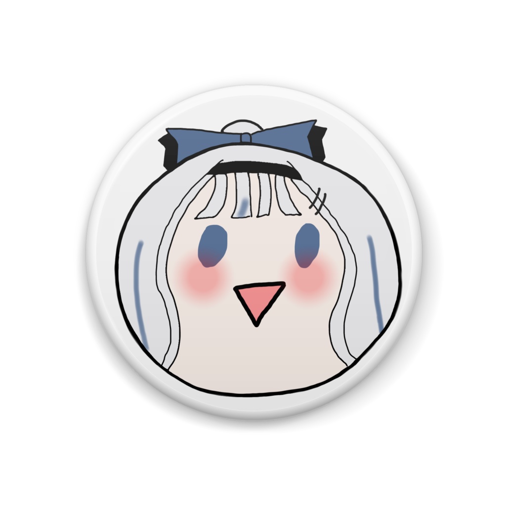 缶バッジ-あるまんじゅう青-