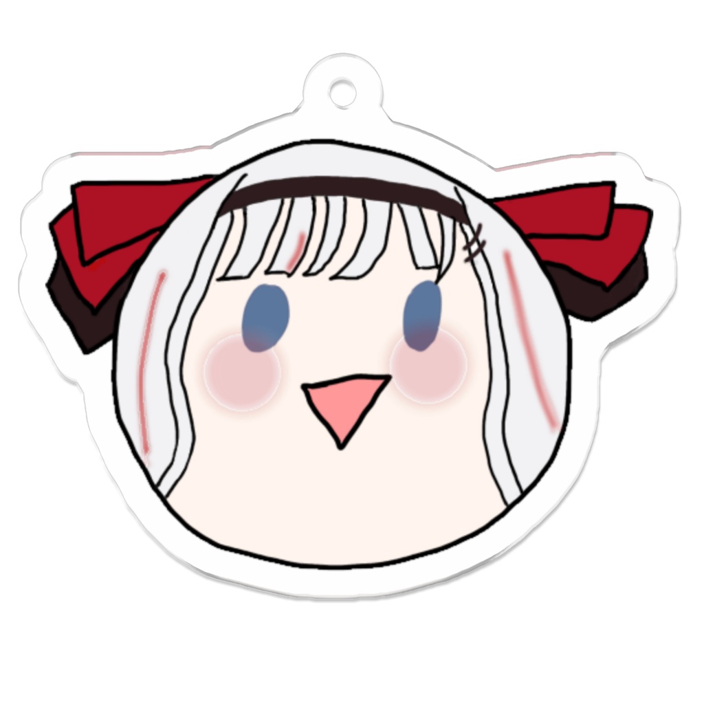 アクリルキーホルダー(コーティングあり)-あるまんじゅう赤-