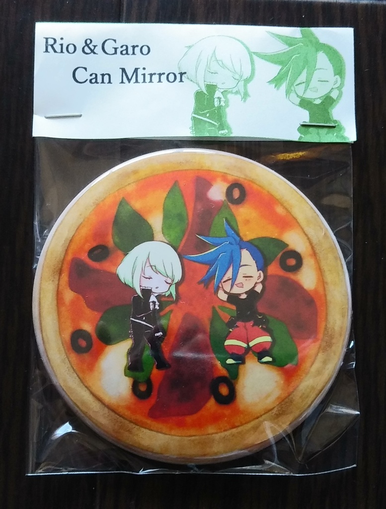プロメアピザ缶ミラー