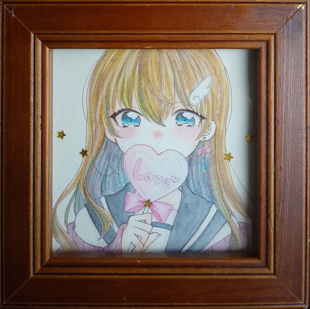 小さめの額入り原画