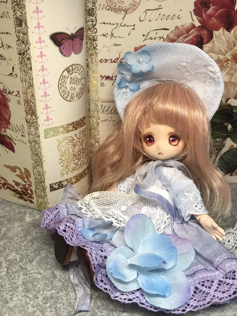 手染め紫陽花ドレス