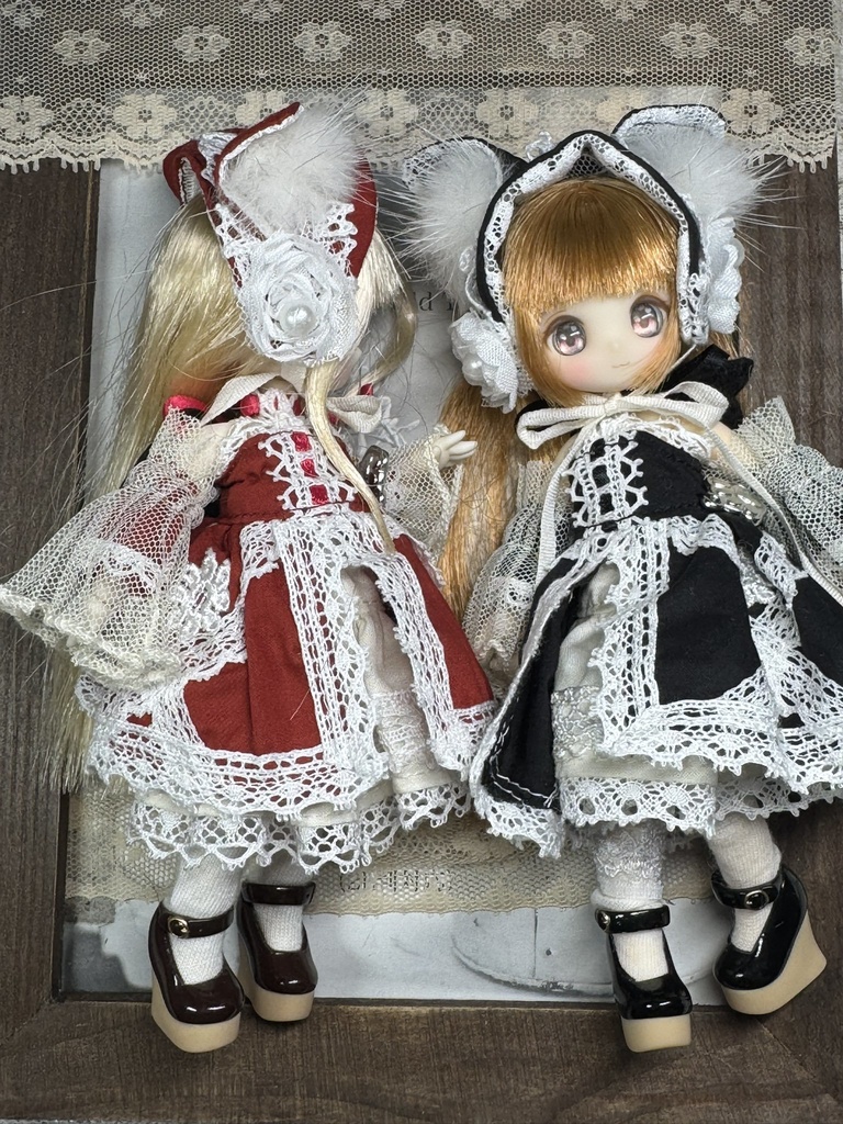 赤と黒の猫天使(即納)