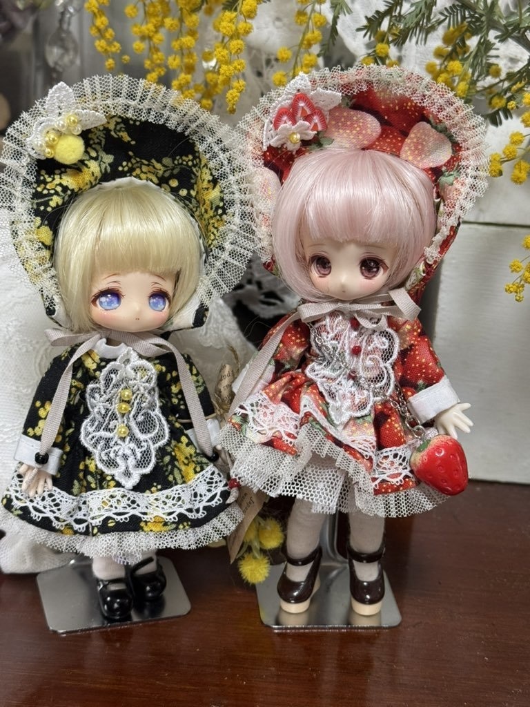 春のお庭・イチゴとミモザ（即納）