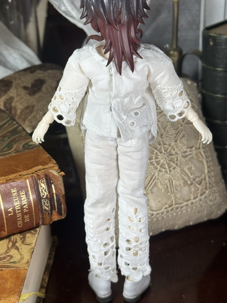 antique cottonlace dress【シチリアの追憶用】Bset
