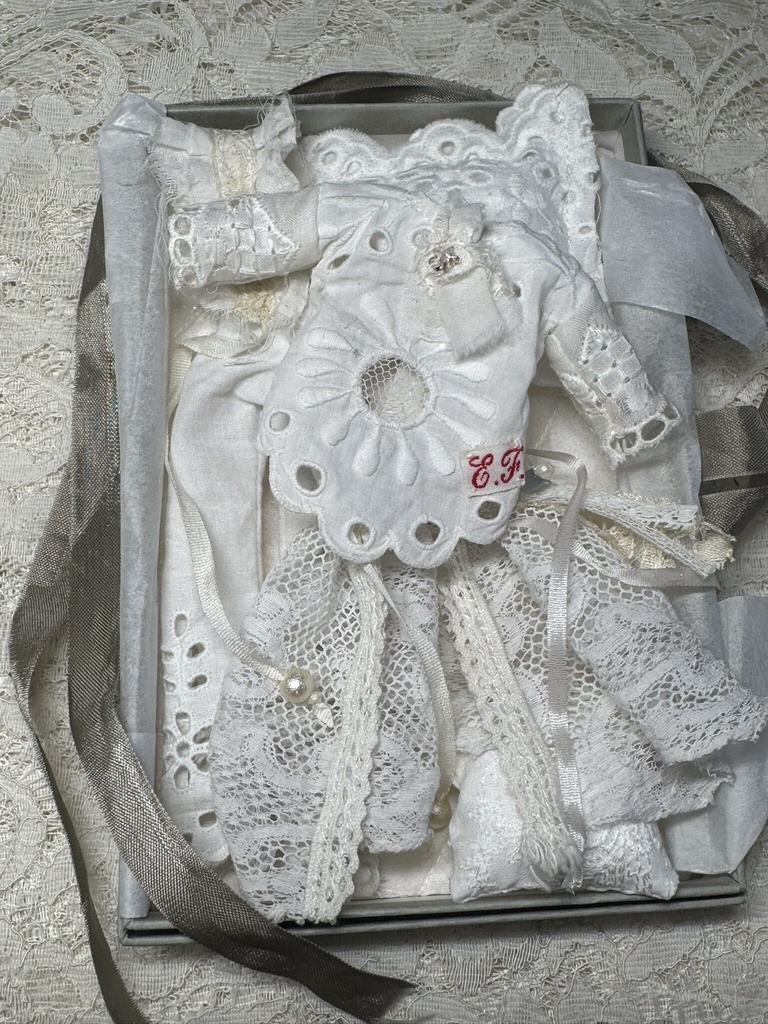 antique cottonlace dress【シチリアの追憶用】Bset