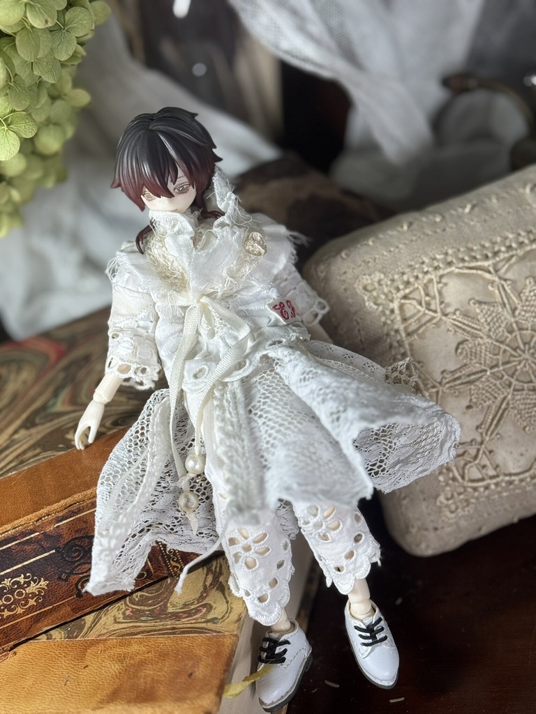 antique cottonlace dress【シチリアの追憶用】Bset
