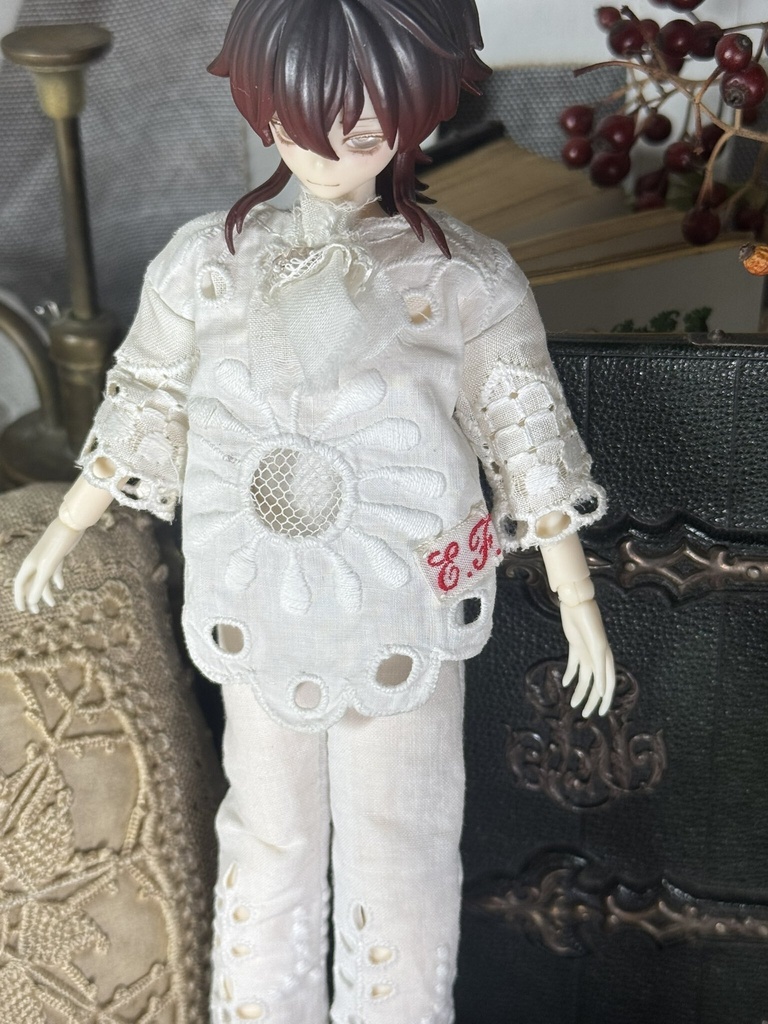 antique cottonlace dress【シチリアの追憶用】Bset