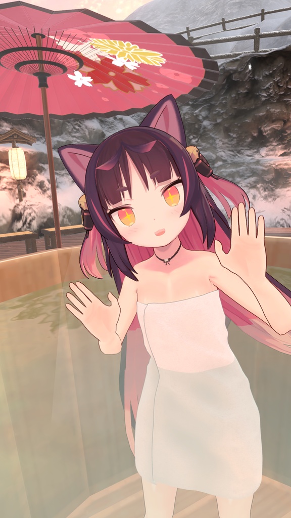 【猫山苗用衣装】バスタオル