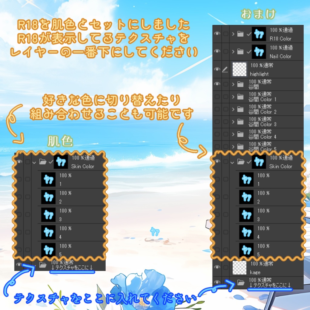 【ミルティナ】胸の谷間テクスチャ/ Milltina Body Texture