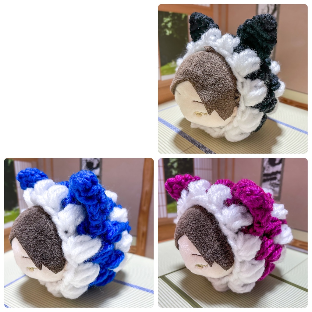 かぎ針編み ふわもこ猫耳着ぐるみ(もちマス・おまんじゅう対応) 推し活