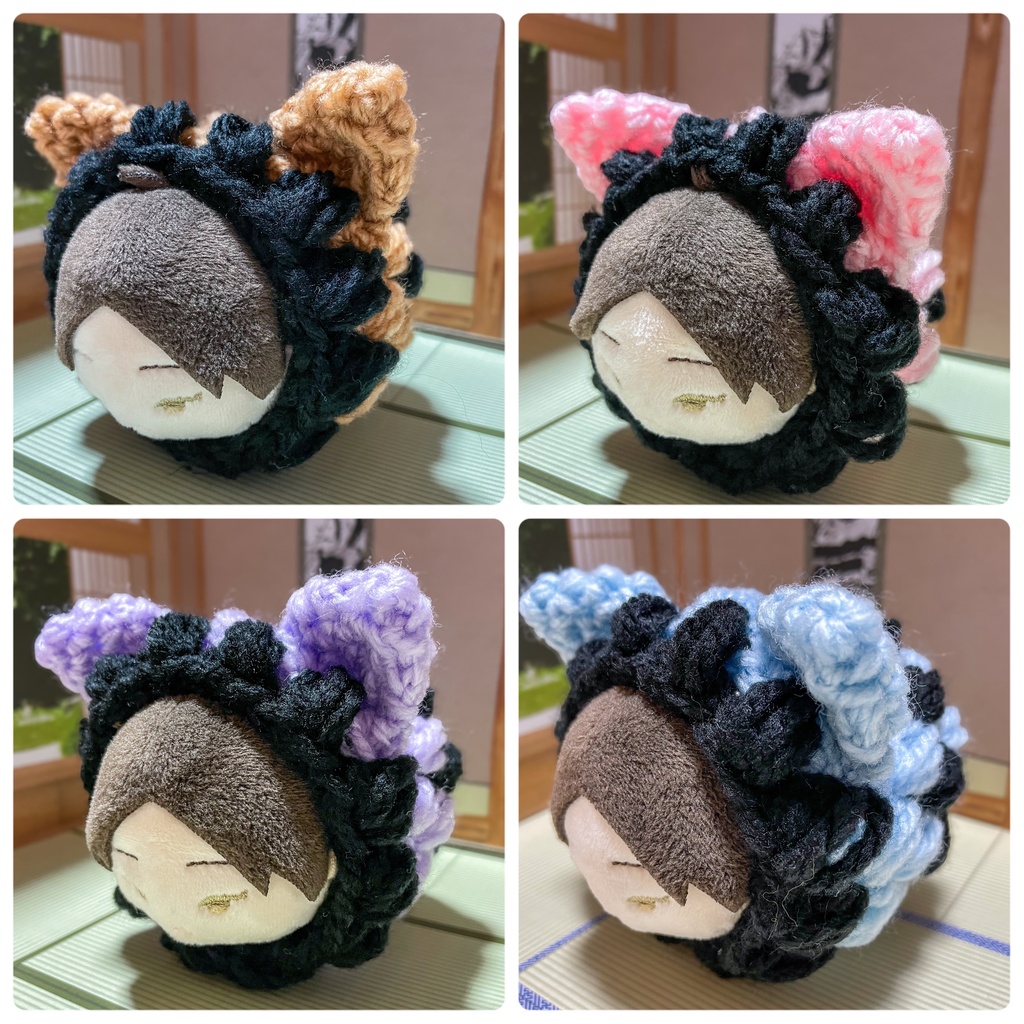 かぎ針編み ふわもこ猫耳着ぐるみ(もちマス・おまんじゅう対応) 推し活