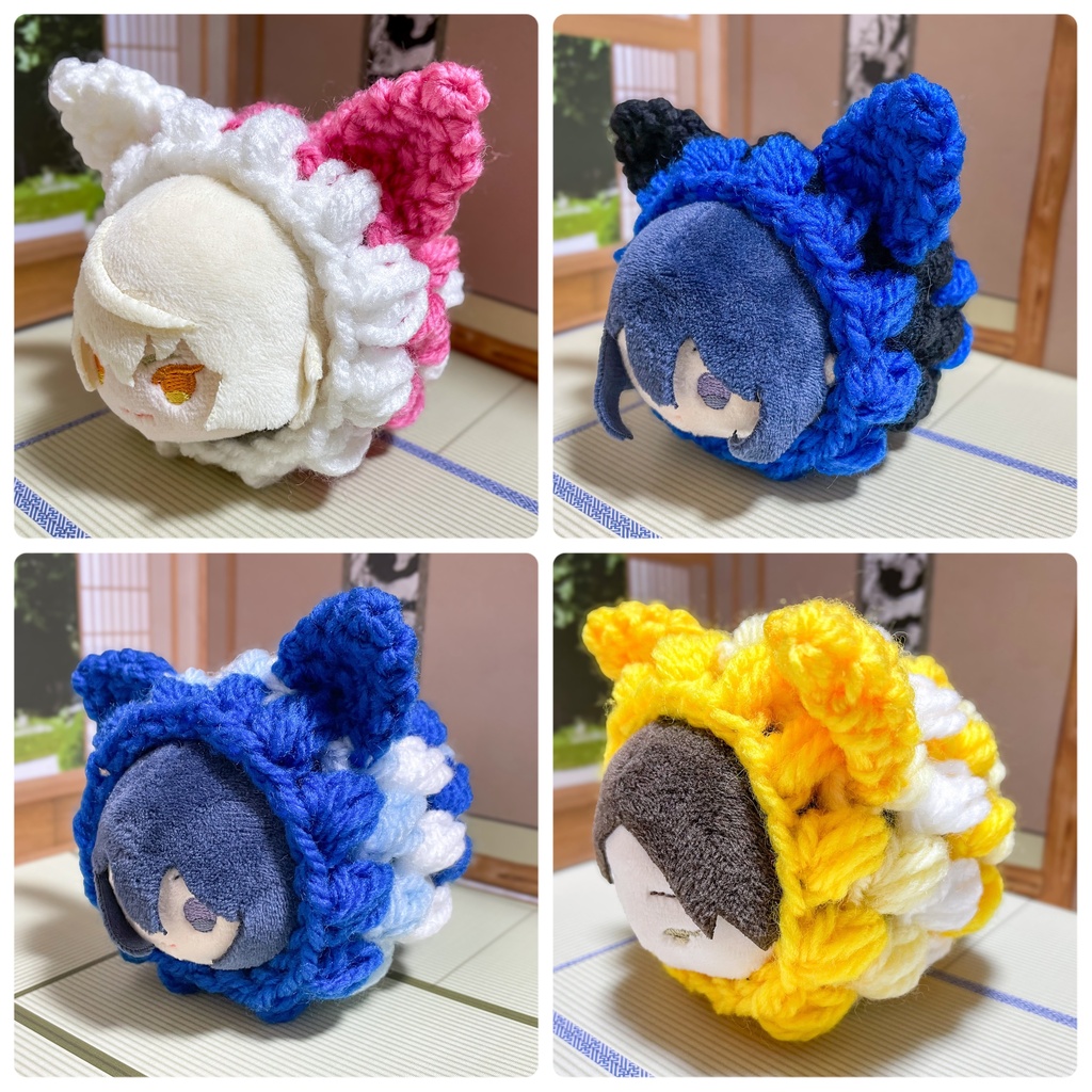 かぎ針編み ふわもこ猫耳着ぐるみ(もちマス・おまんじゅう対応) 推し活