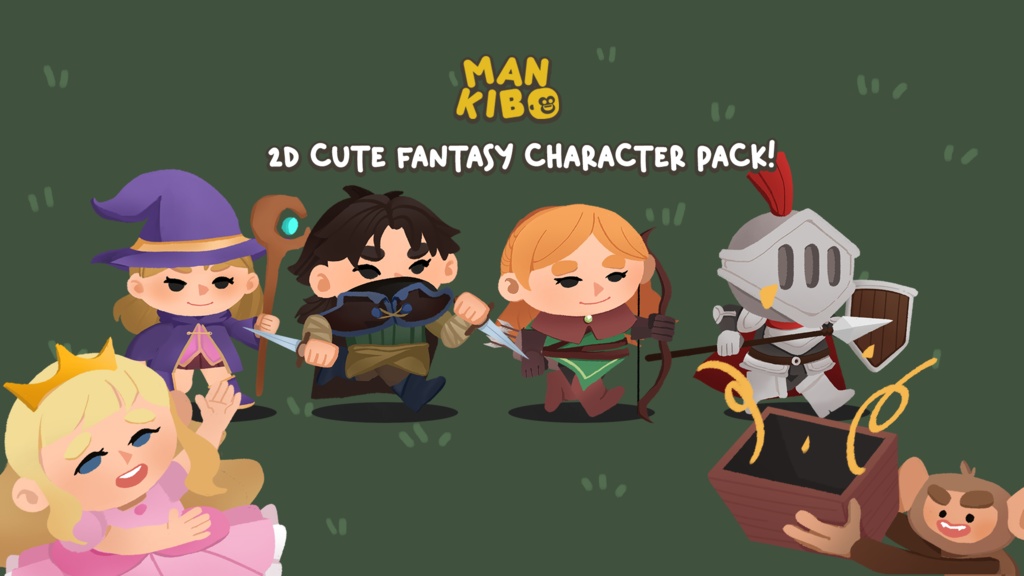 2D Spine Character Fantasy Cute Pack 1