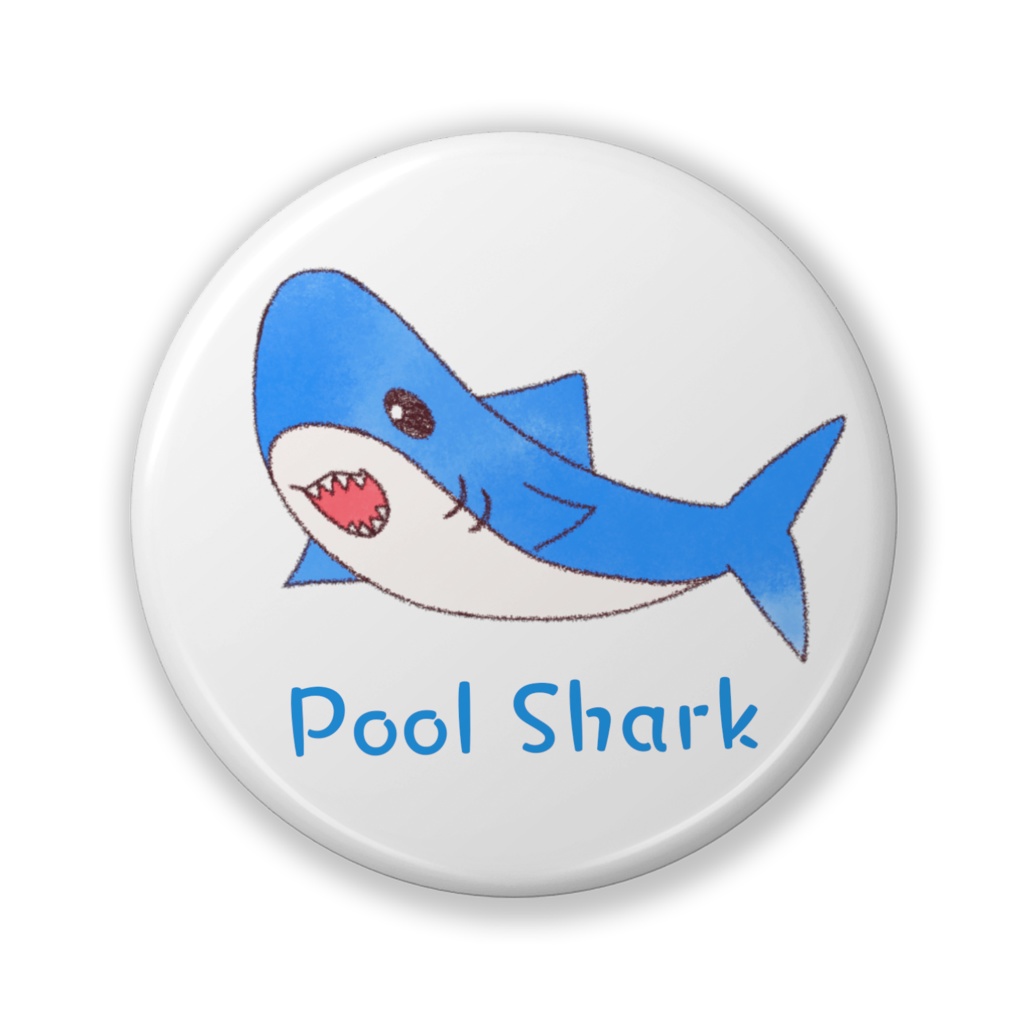 Pool Shark 缶バッチ✨🦈(プールシャーク ReinaVRC)