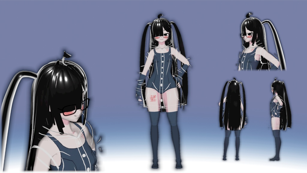 旧スク水ちゃん!【VRChat対応VRoid製3Dアバター】