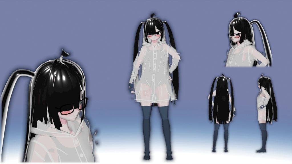 旧スク水ちゃん!【VRChat対応VRoid製3Dアバター】