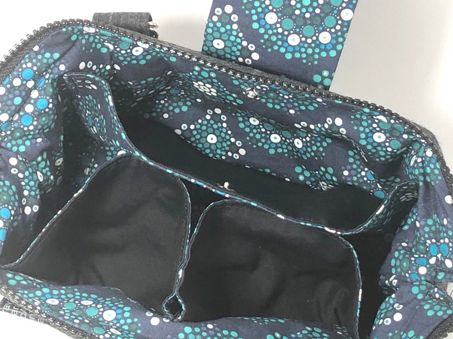 【会計ポーチ】グレーストライプver.02(カレイドスコープ)