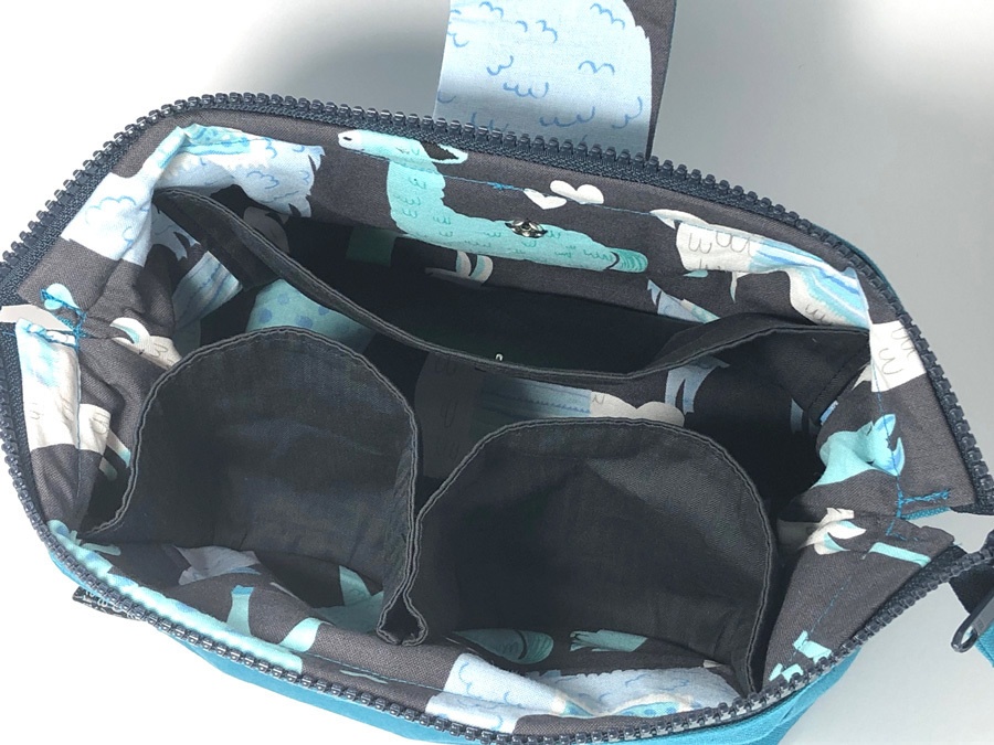 【会計ポーチ】キャンパス生地(内アルパカ柄)