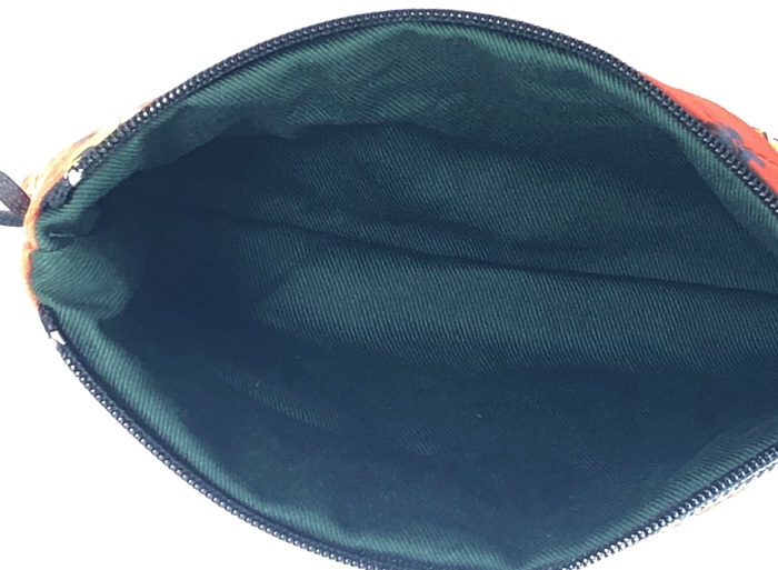 【生地にかすれ有り】【おまけ付】トラ柄【会計ポーチ】