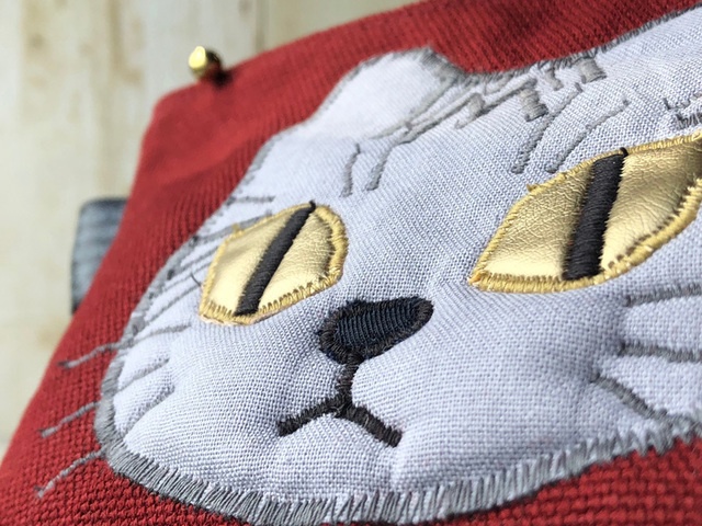 【BIG SALE!!】キジトラ?アメショ?っぽい猫ポーチ