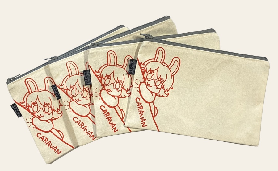 【試作品】ぽっけのうさちゃんポーチ