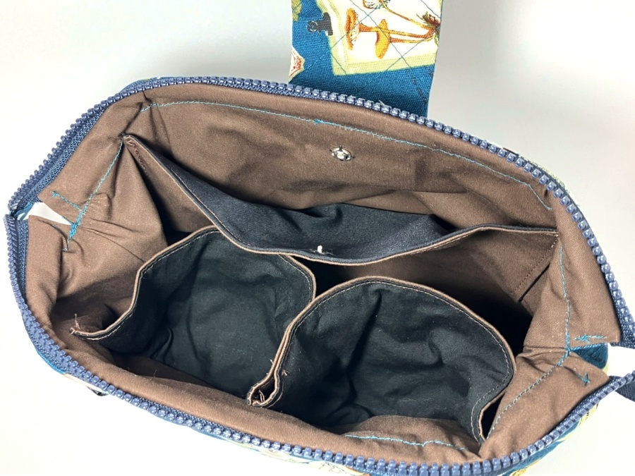 【会計ポーチ】きのこ柄グリーン