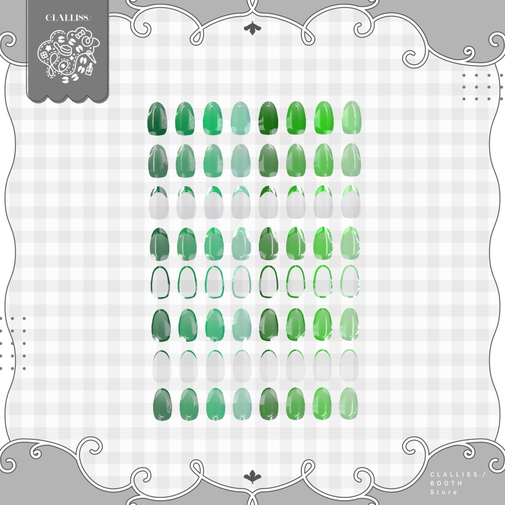 【MDollNail対応】Simple Color Nail【3アバター対応】