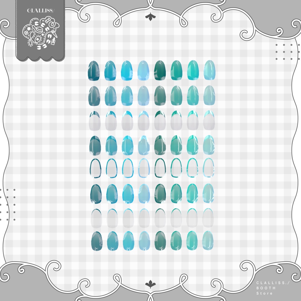 【MDollNail対応】Simple Color Nail【3アバター対応】