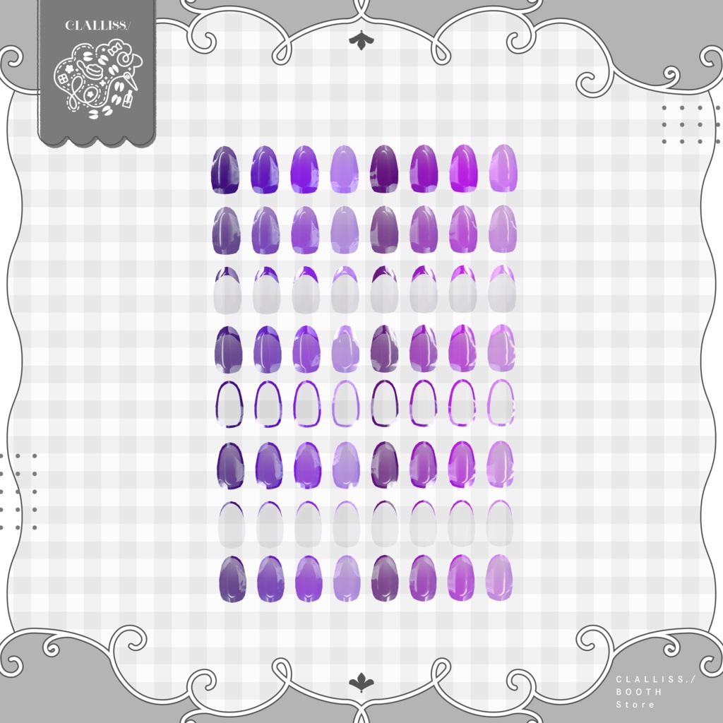 【MDollNail対応】Simple Color Nail【3アバター対応】