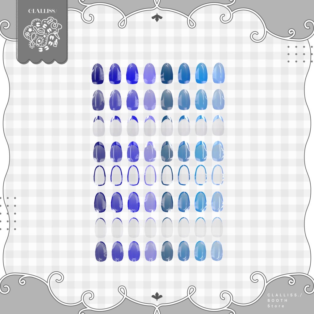 【MDollNail対応】Simple Color Nail【3アバター対応】