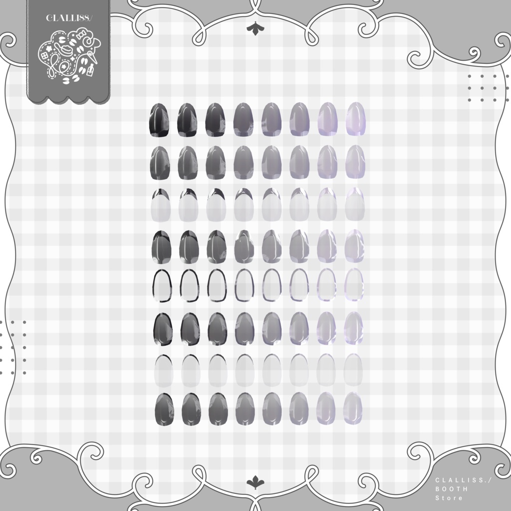 【MDollNail対応】Simple Color Nail【3アバター対応】