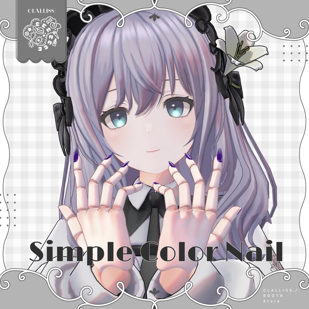 【MDollNail対応】Simple Color Nail【3アバター対応】