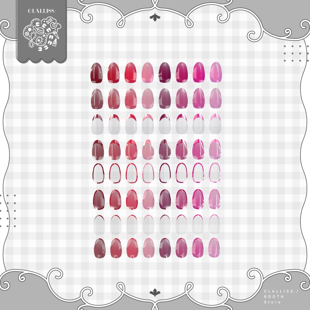 【MDollNail対応】Simple Color Nail【3アバター対応】