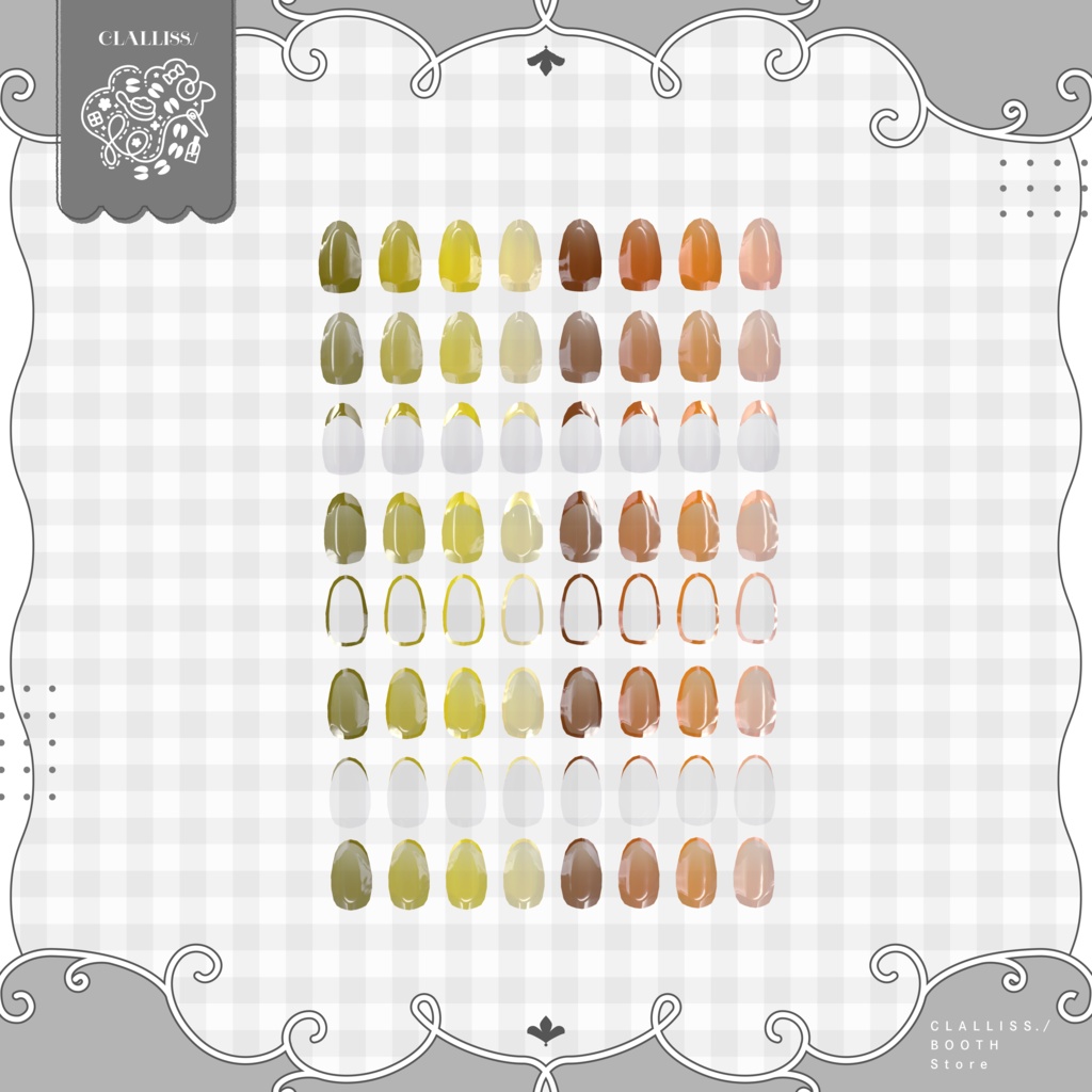 【MDollNail対応】Simple Color Nail【3アバター対応】