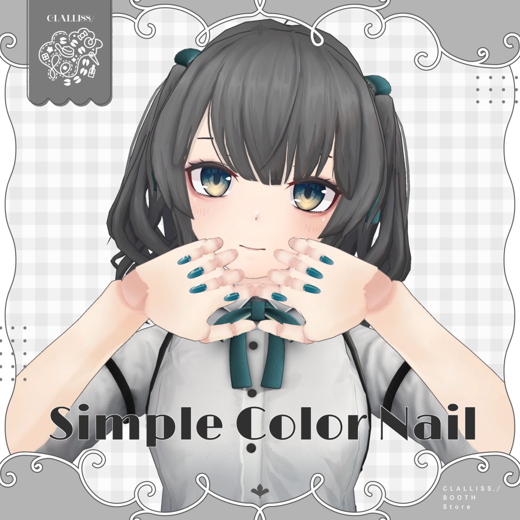 【MDollNail対応】Simple Color Nail【3アバター対応】