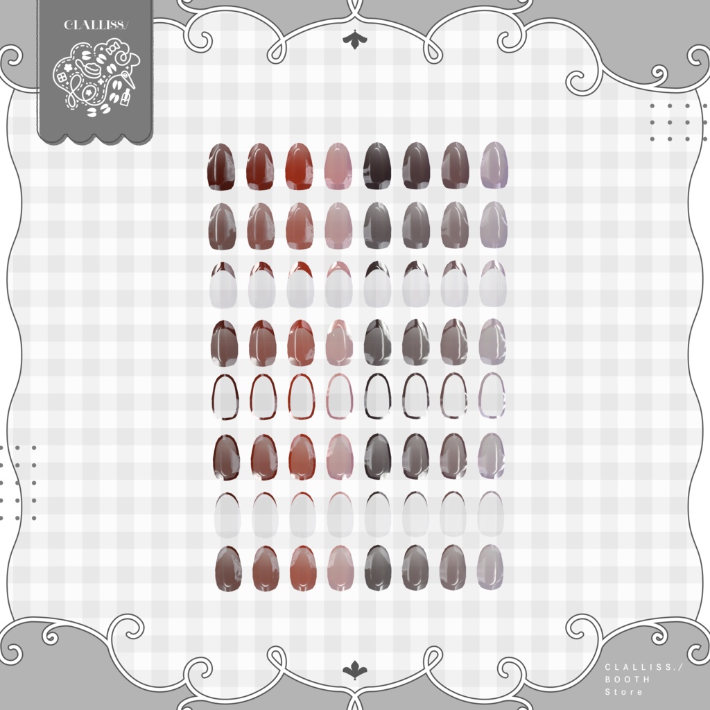 【MDollNail対応】Simple Color Nail【3アバター対応】