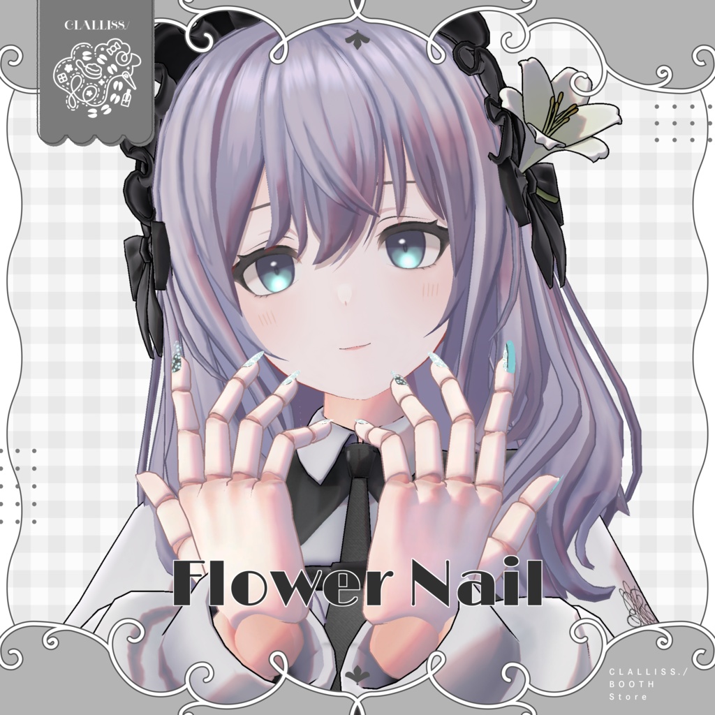 【MDollNail対応】Flower Nail【3アバター対応】