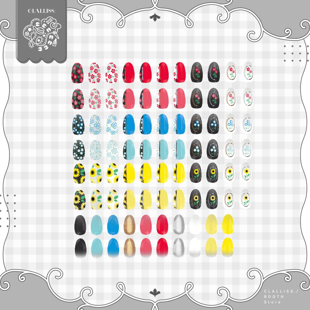 【MDollNail対応】Flower Nail【3アバター対応】