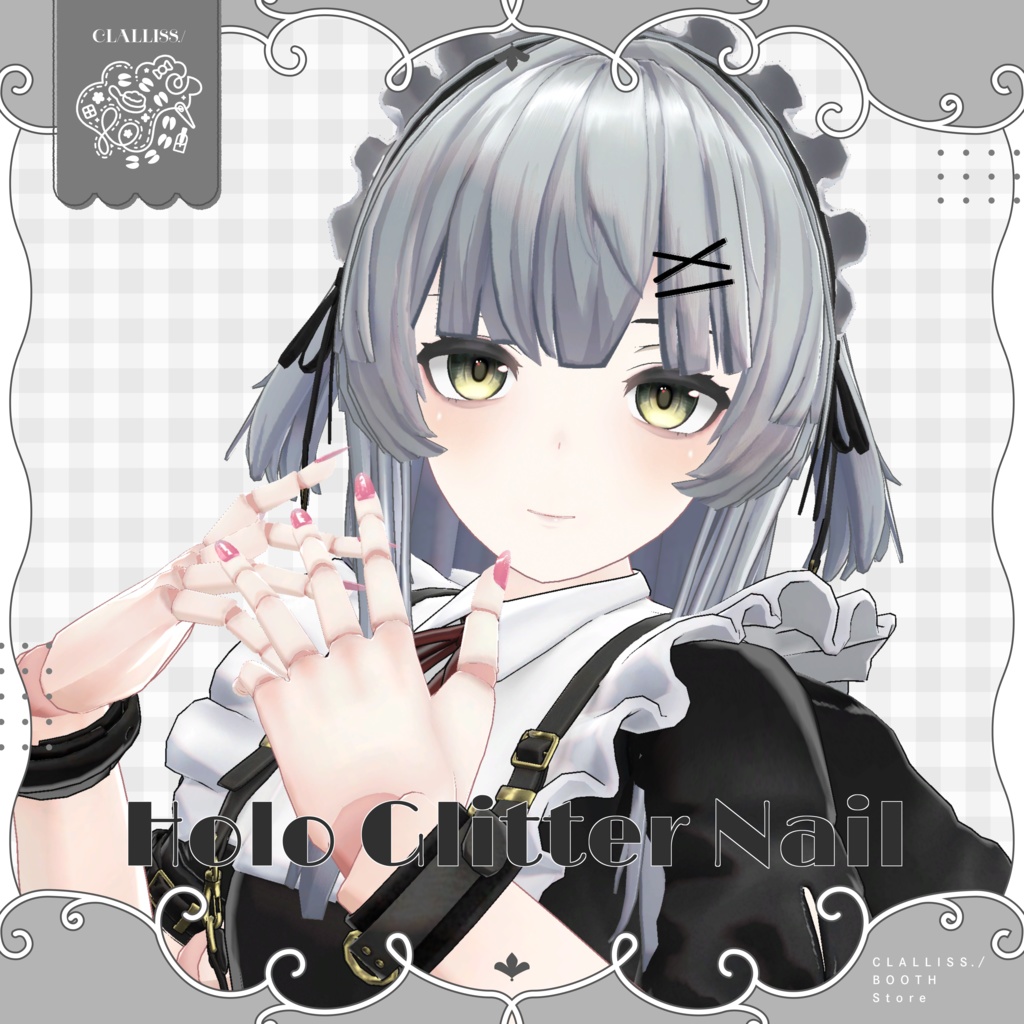【MDollNail対応】Holo Glitter Nail【3アバター対応】