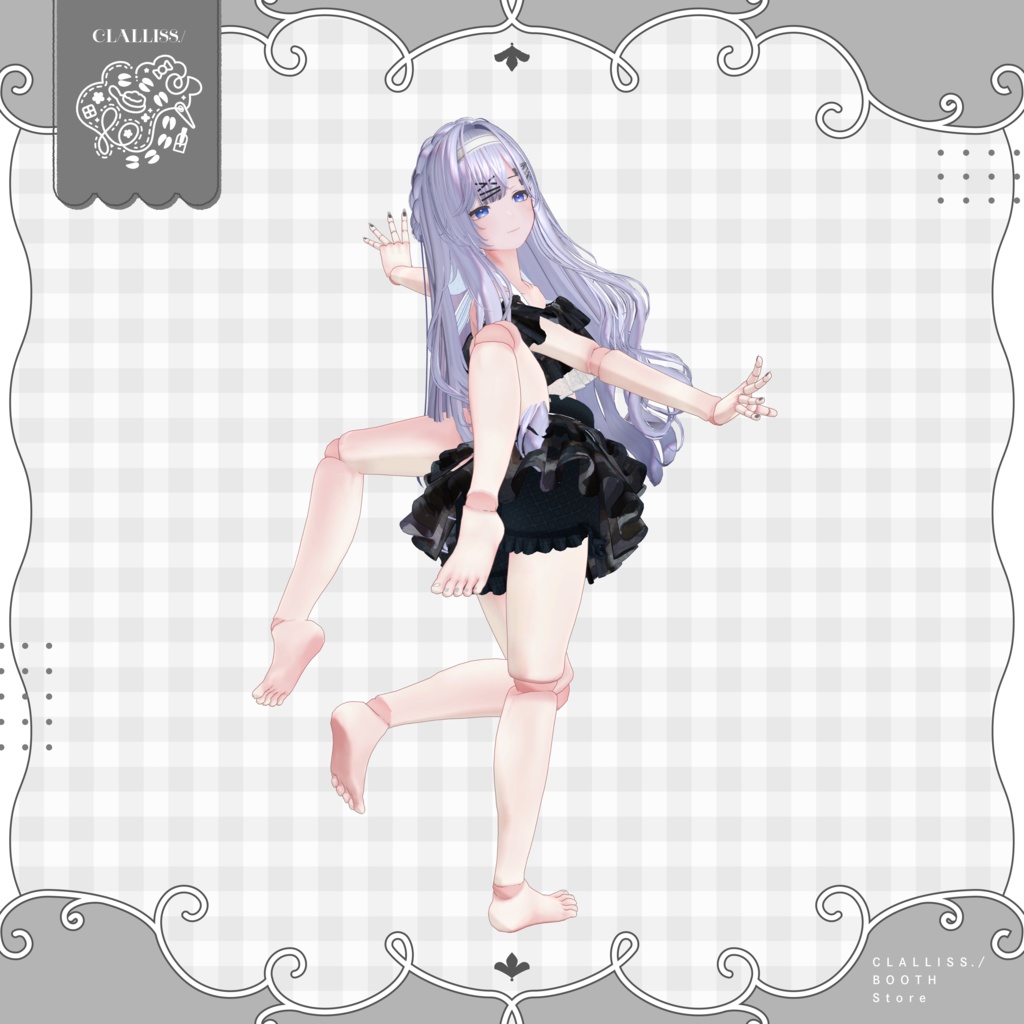 【MDollNail対応】Holo Glitter Nail【3アバター対応】