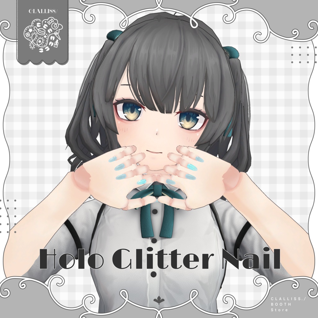 【MDollNail対応】Holo Glitter Nail【3アバター対応】