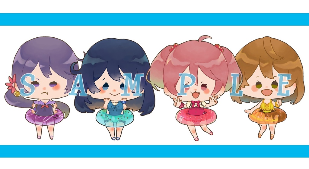 ドーナツ浮輪modeな艦娘アクリルキーホルダー
