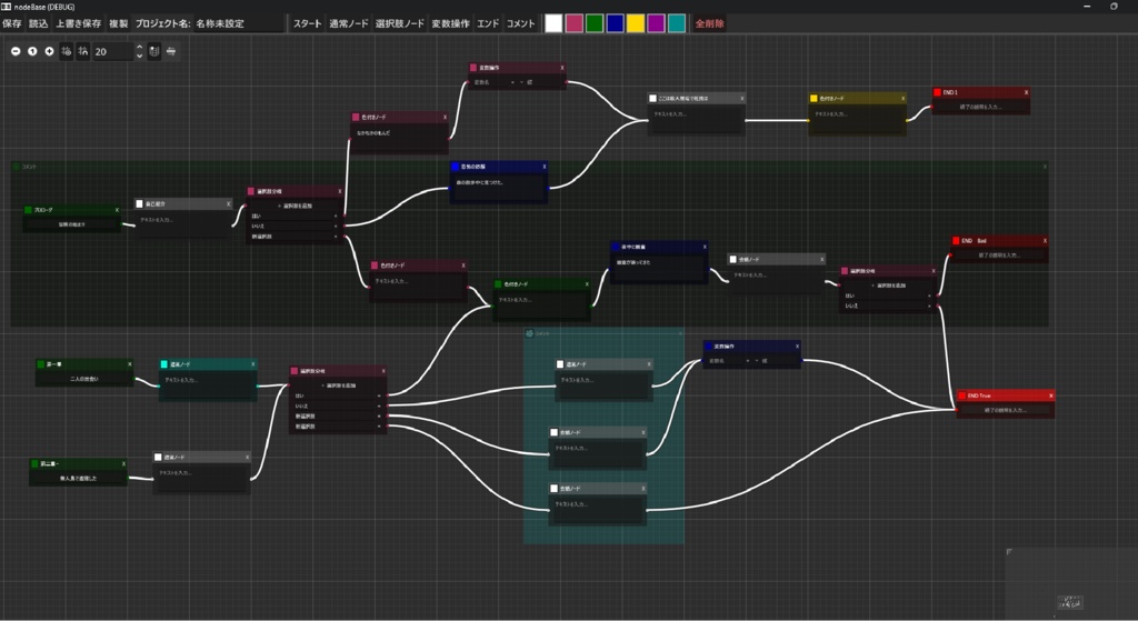 ノベルゲーム制作者のためのシナリオノード補助エディタ【簡単シナリオノードツール】